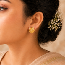 Riya Floral Aura Designer Gold Earrings