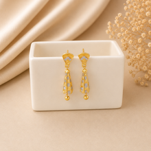 Prisha Silver-Gold Fusion Gold Earrings