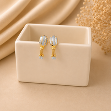 Shivina Dual-Tone Leaf Gold Earrings
