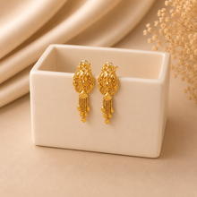 Maharani Floral Drops Gold Earrings