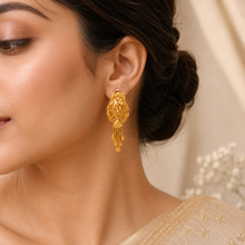 Maharani Floral Drops Gold Earrings