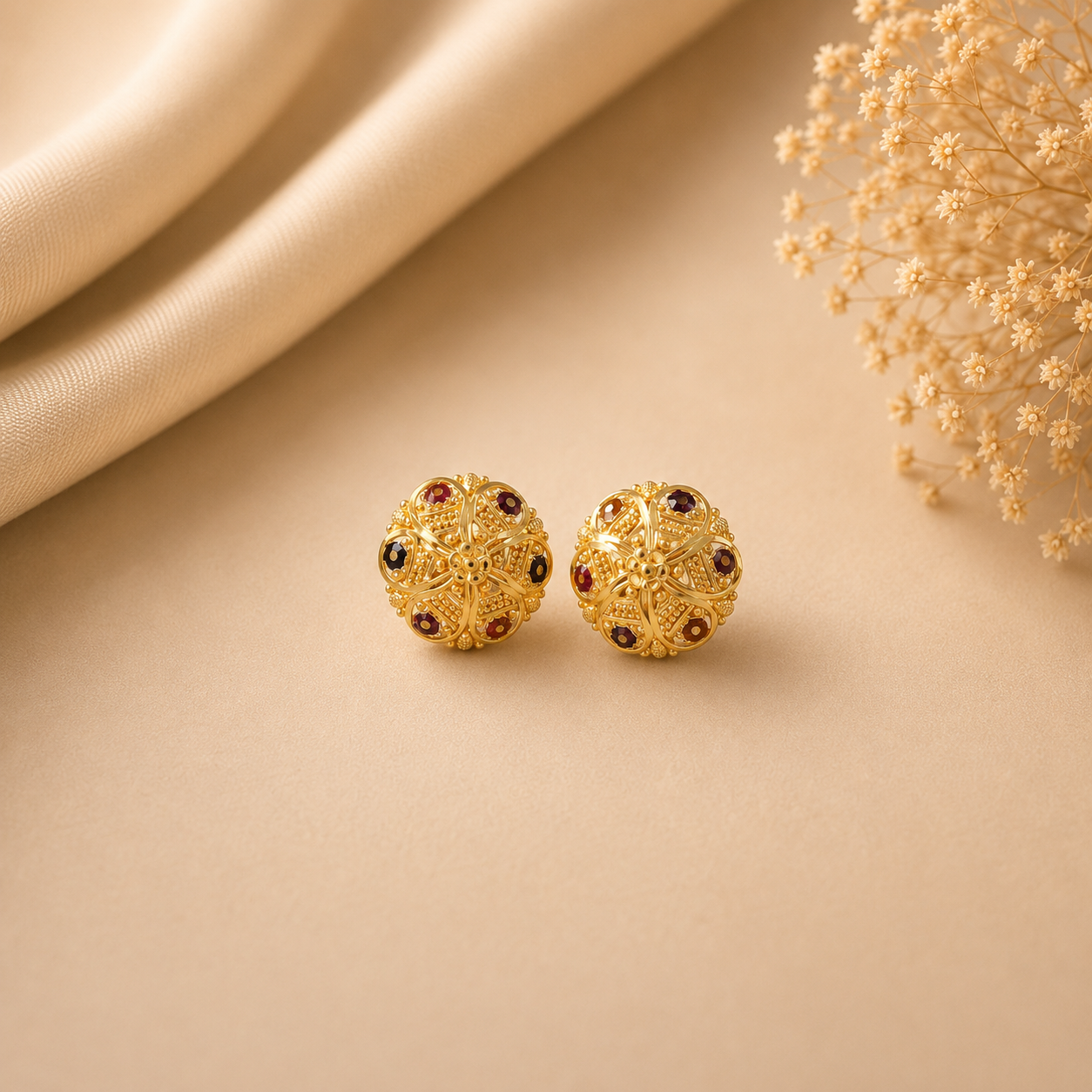 Kumkum Precious Gold Earrings