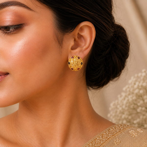 Kumkum Precious Gold Earrings