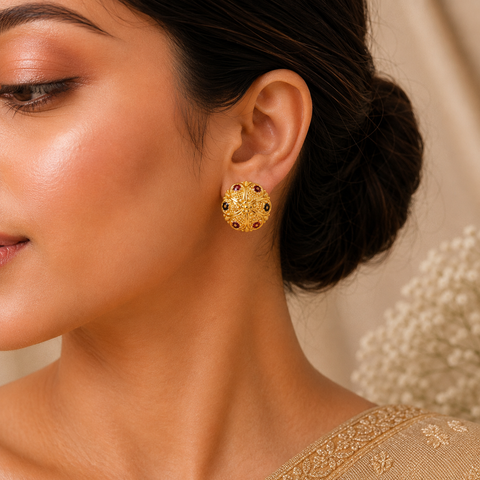 Kumkum Precious Gold Earrings
