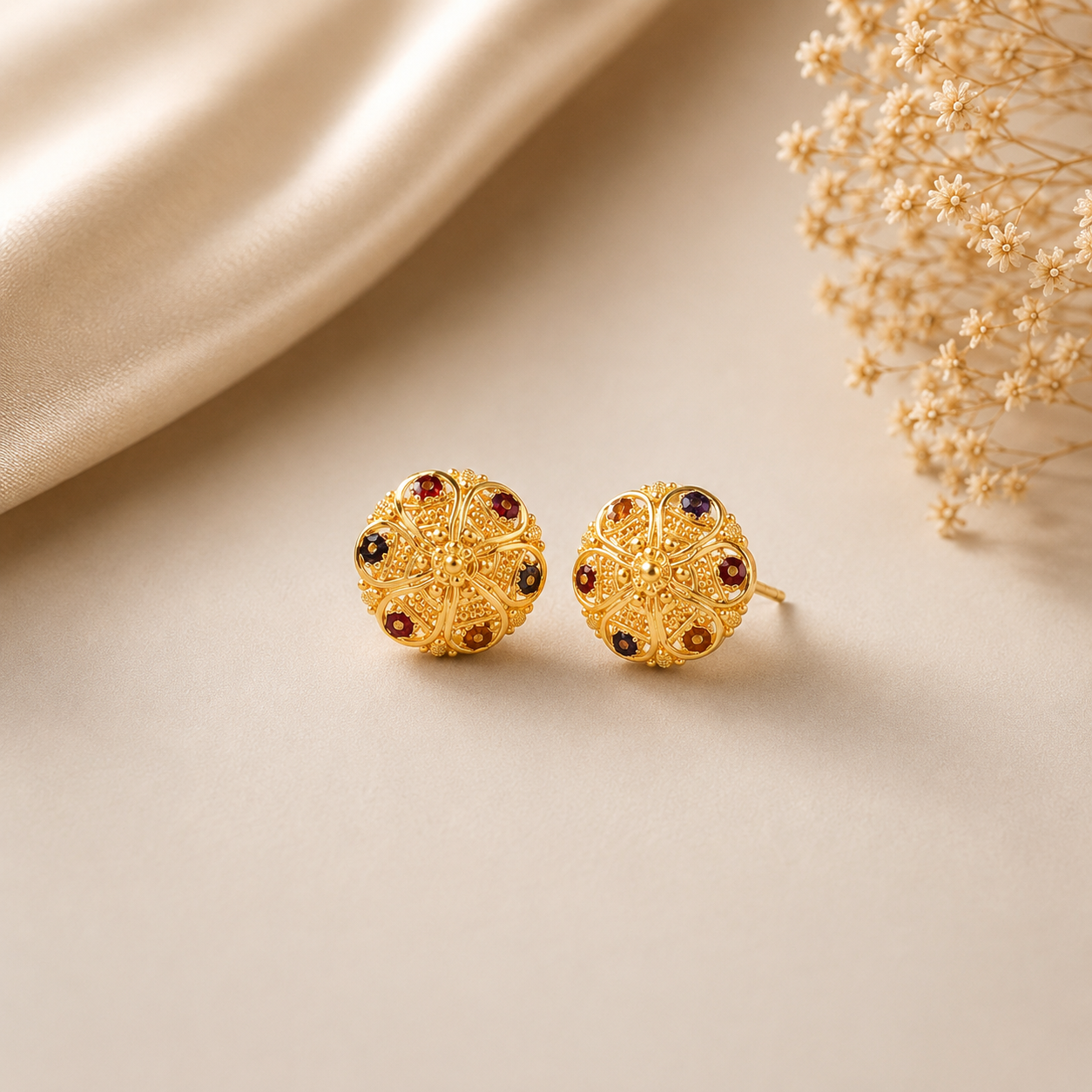 Kumkum Precious Gold Earrings