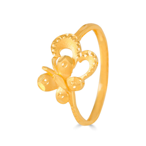 Lavleen Radiant Butterfly Gold Ring