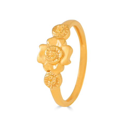 Aashvi Trio Floral Gold Ring