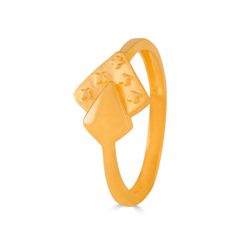 Ziyana Unique Shape Gold Ring