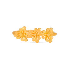 Kashvi Triple Bloom Gold Ring