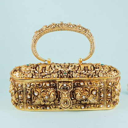 Antique Golden Plated Silver Purse