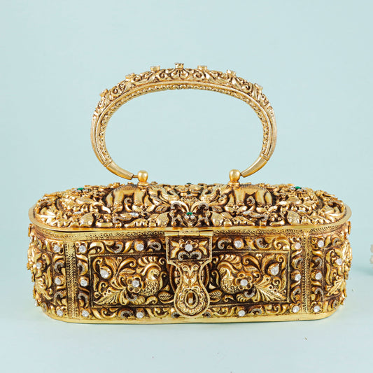 Antique Golden Plated Silver Purse