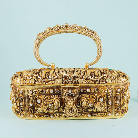 Antique Golden Plated Silver Purse