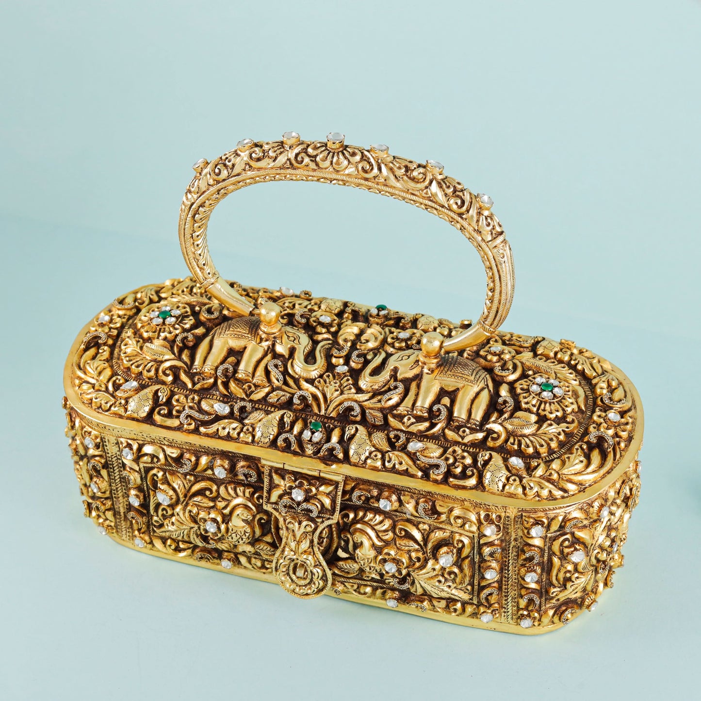Antique Golden Plated Silver Purse