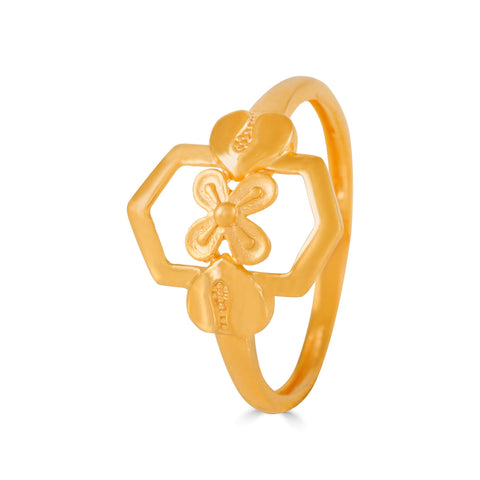 Shanaya Floral Glow Gold Ring