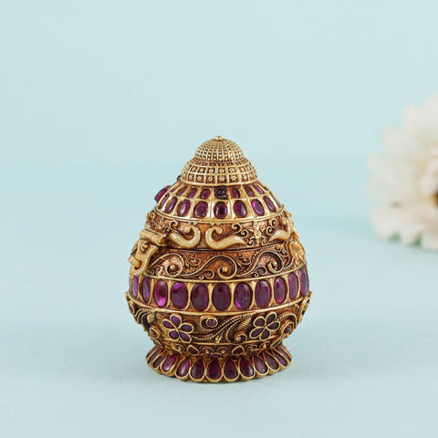 Beautiful Antique Silver Sindur Box