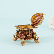 Denique Brass Silver Sindur Box