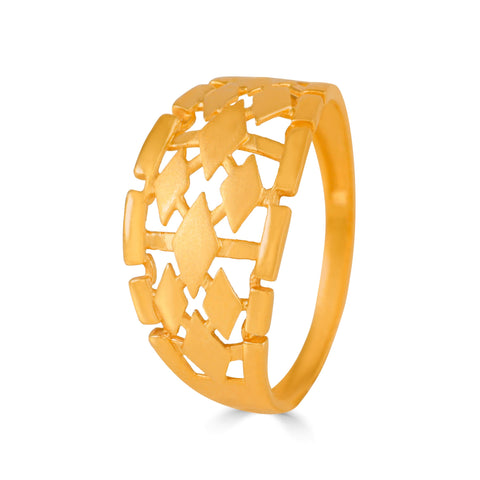 Nyra Majestic Pattern Gold Ring