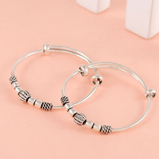 Zina Silver Baby Bangles