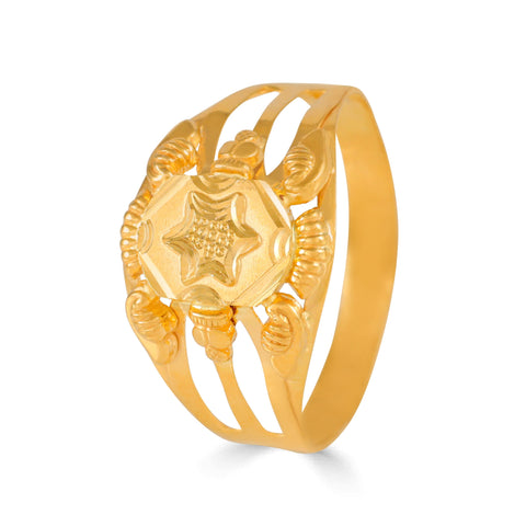 Raj Classic Star Gold Ring