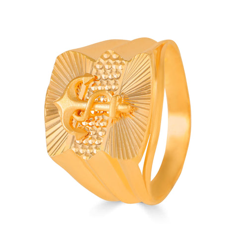 Rajat Anchor Strength Gold Ring