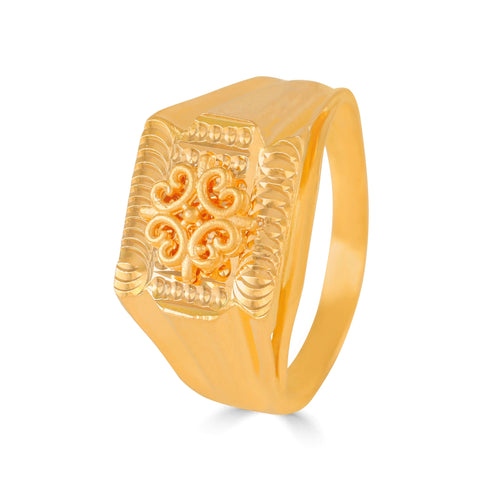 Eshan Royal Swirl Gold Ring