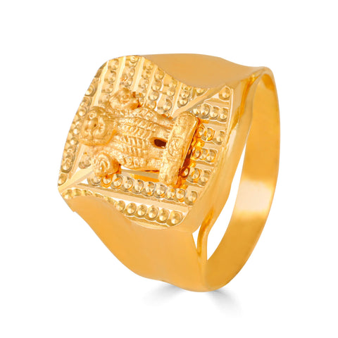 Krish Ashoka Emblem Gold Ring