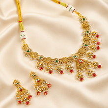 Rajvika Enchanted Temple Gold Necklace Set