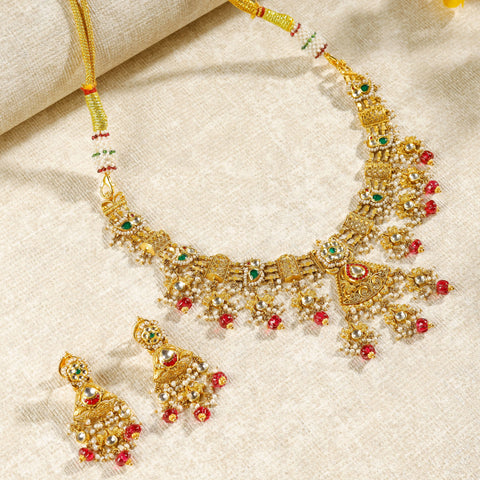 Rajvika Enchanted Temple Necklace Set
