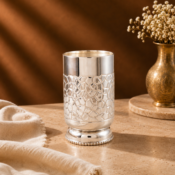 Modern Mosaic Silver Glass