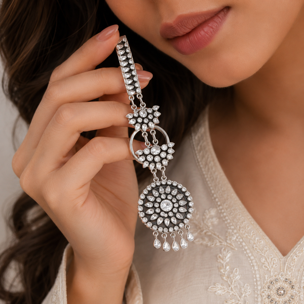 Snowflake Charm Silver Waist Key Ring