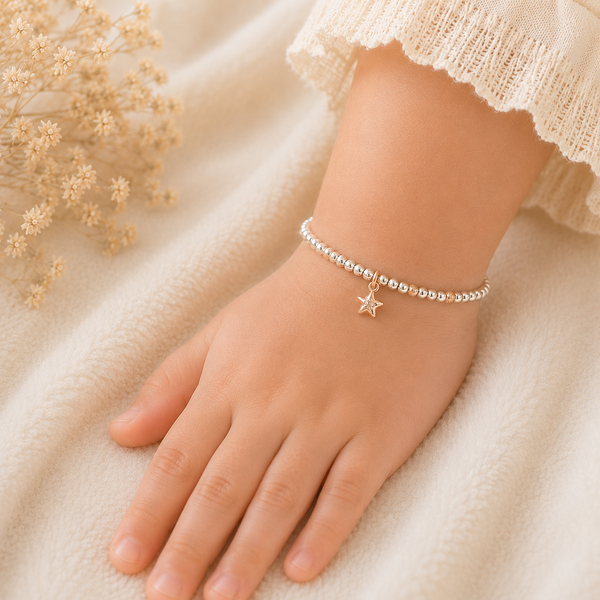 Moonlight Star Silver Bracelet For Kids