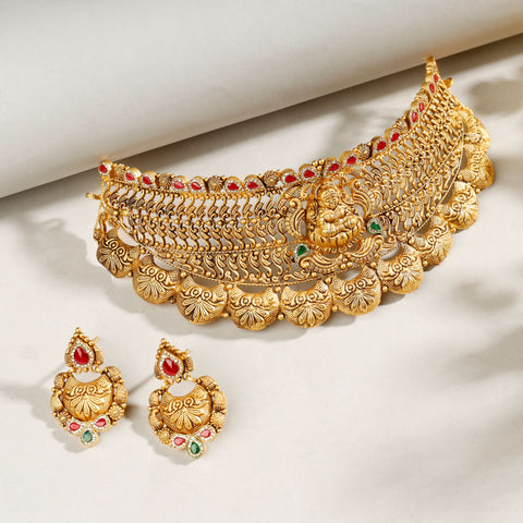 Mahira Antique Lakshmi Choker Set