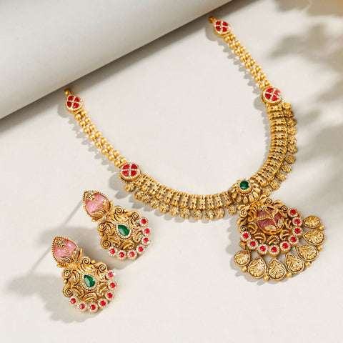 Kamya Antique Floral Necklace Set
