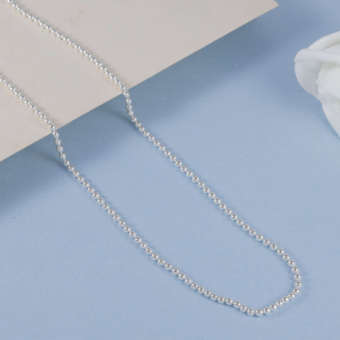 Siya Beaded Ball Silver Chain