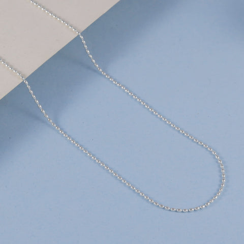 Ira Graceful Oval Silver Chain