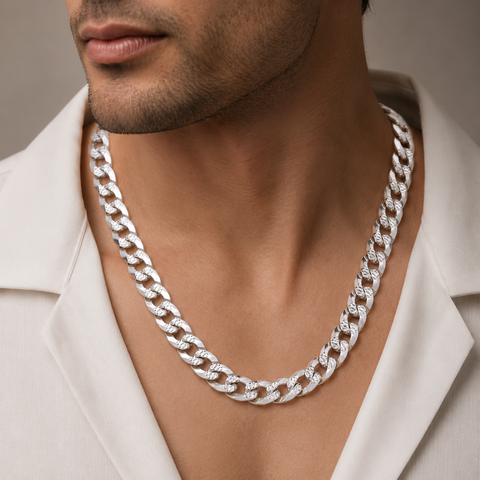 Zavian Chunky Style Silver Chain For Him