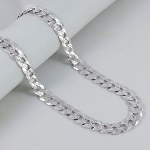 Raghav Luxury Curb Silver Chain For Him
