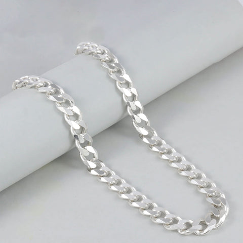 Parth Luxury Curb Silver Chain For Him