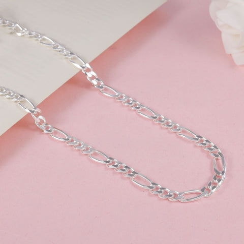 Arnav Bold Figaro Silver Chain For Him