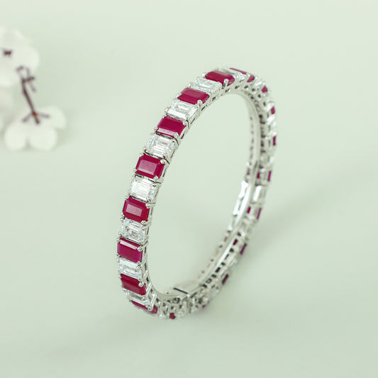 Rivika Sensational Swarovski Zirconia Silver Bangle