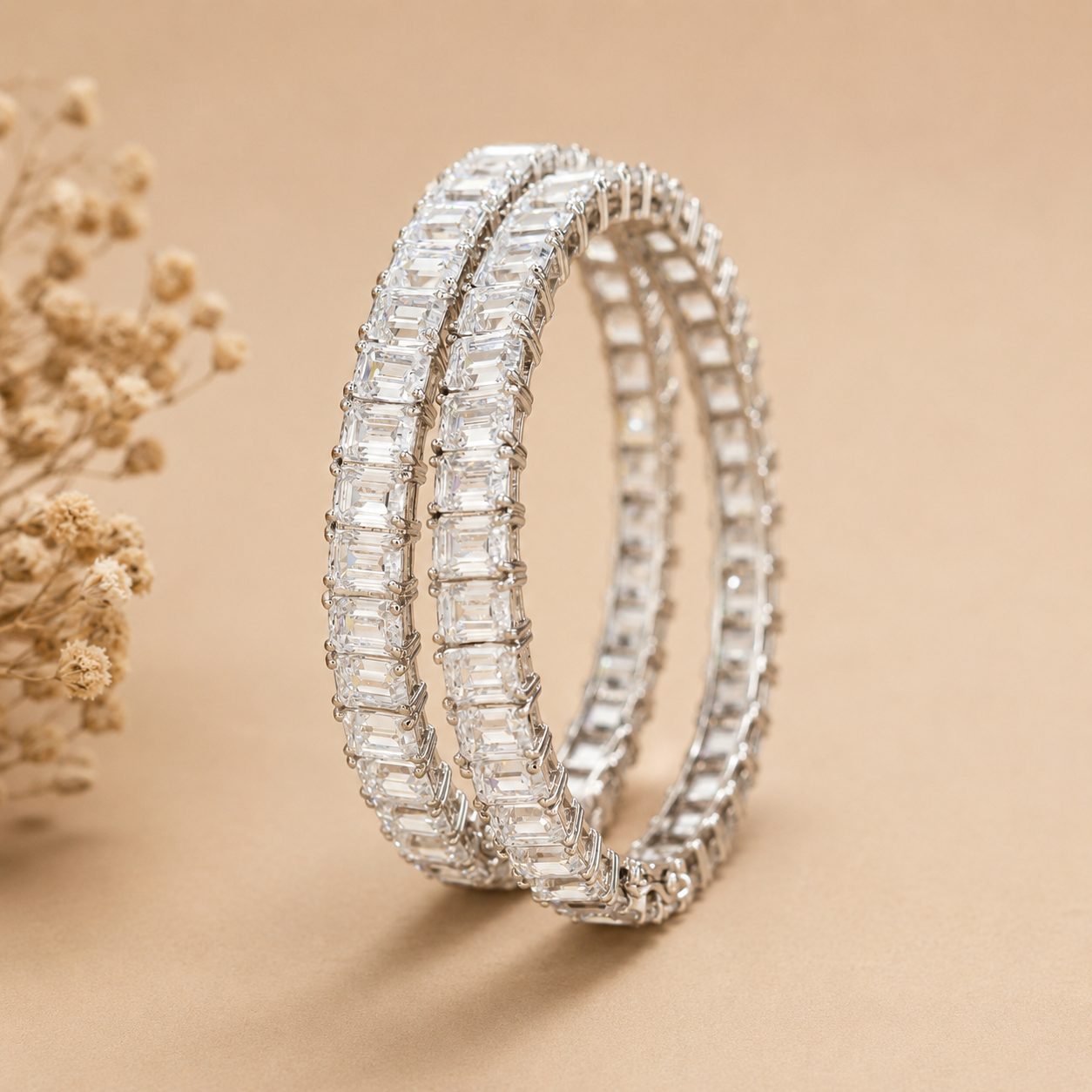 Ishka Elegant Silver Bangles