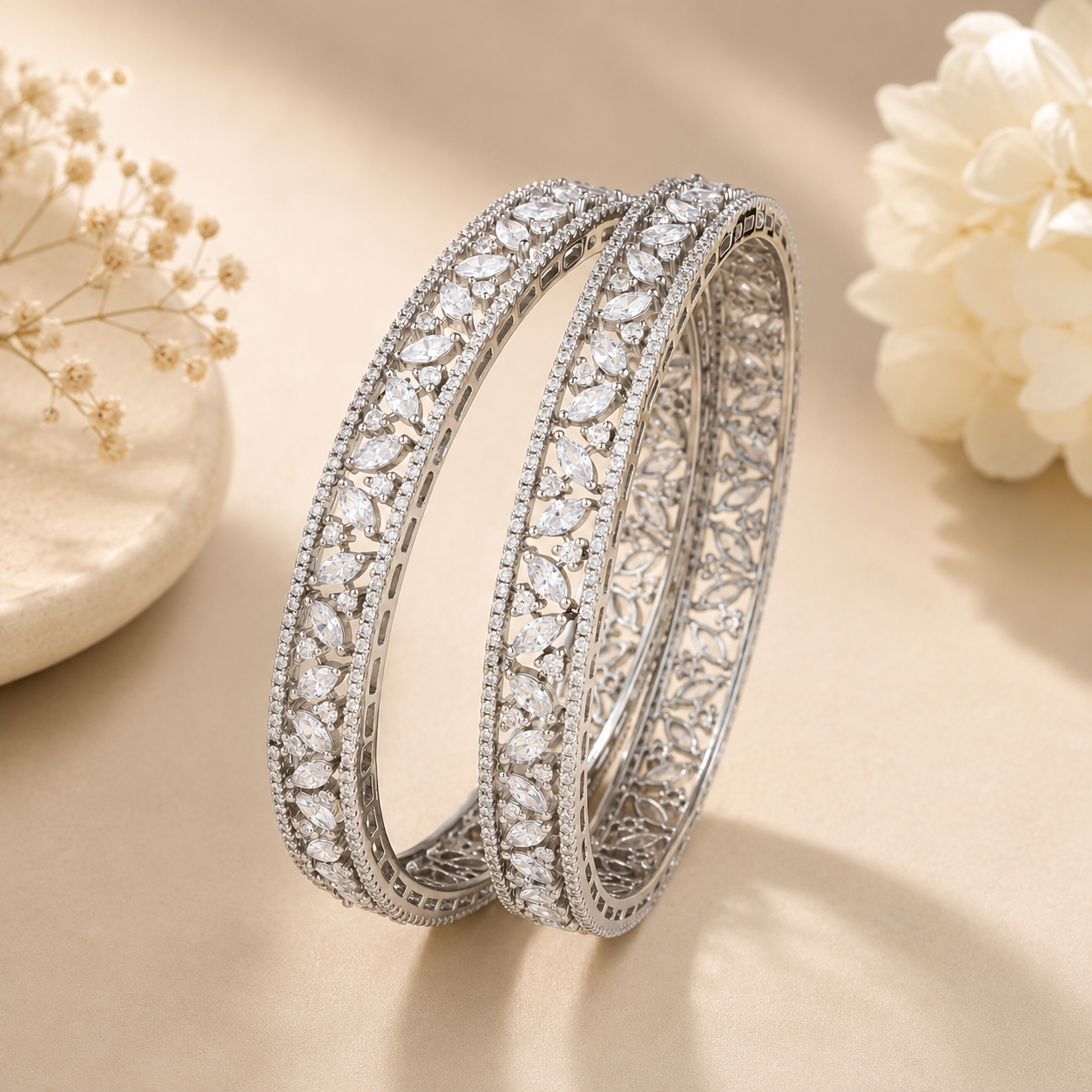 Priya Stunning Silver Bangles