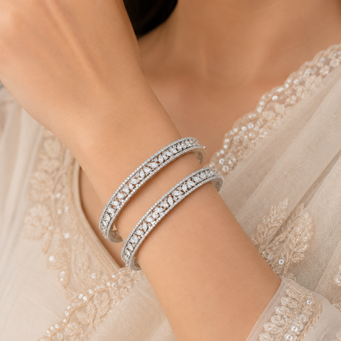Priya Stunning Silver Bangles