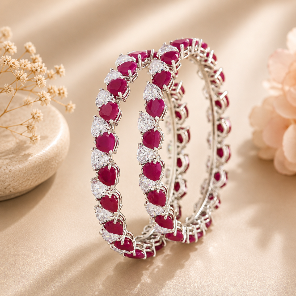 Lavika Charming Silver Bangles