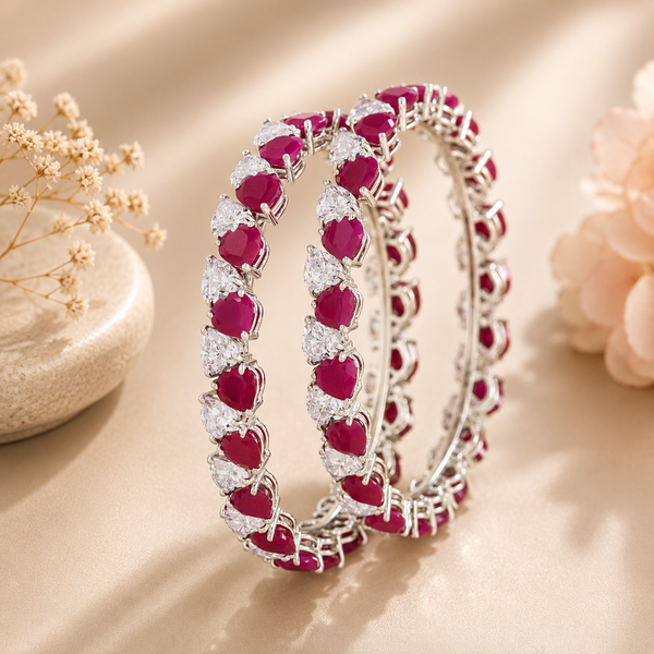 Lavika Charming Silver Bangles