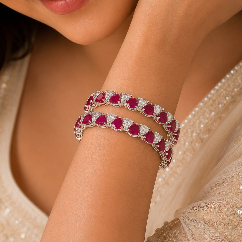 Lavika Charming Silver Bangles