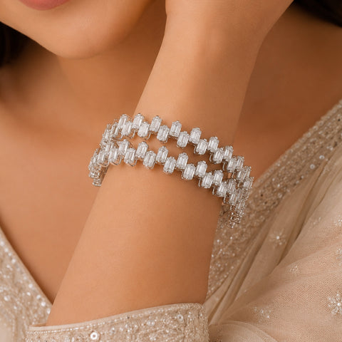 Varnika Classy Silver Bangles