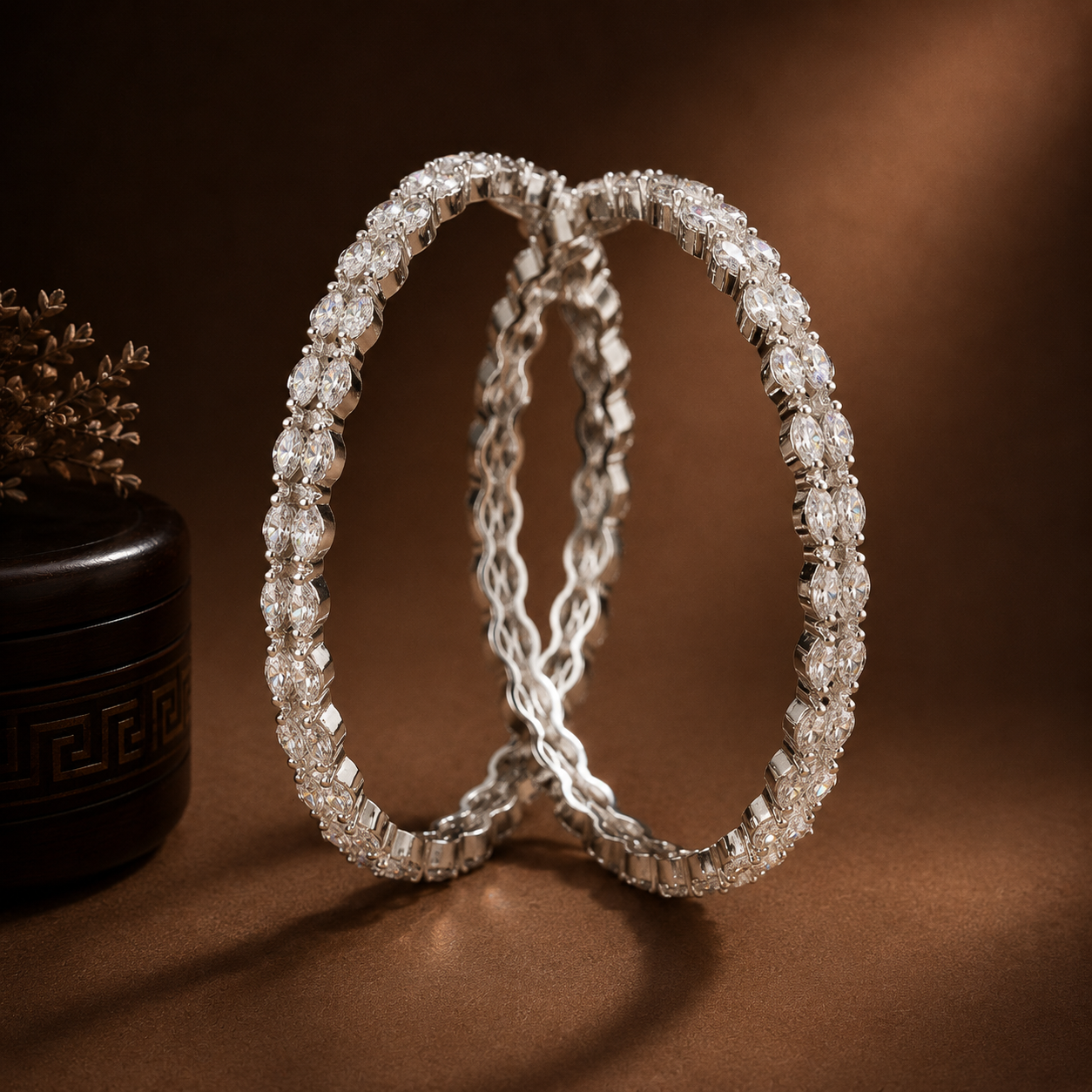 Kaira Classy Silver Bangles