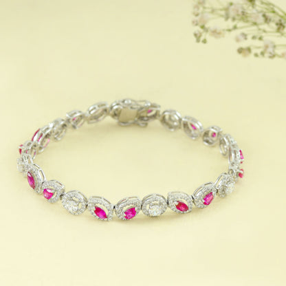 Arushi Charming Silver Swarovski Bracelet