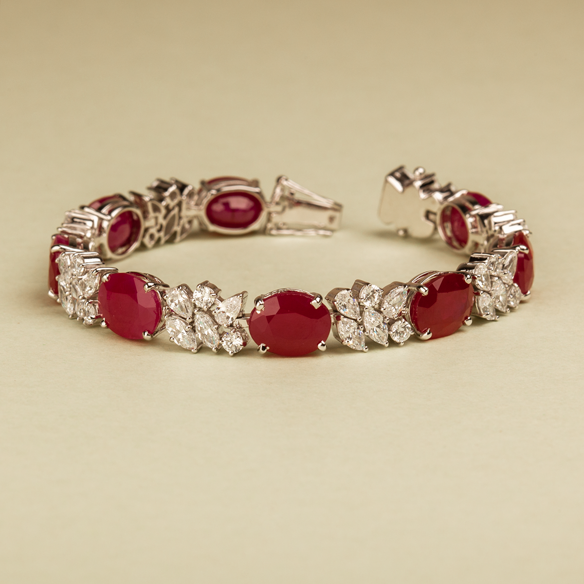 Janvi Regal Silver Swarovski Bracelet